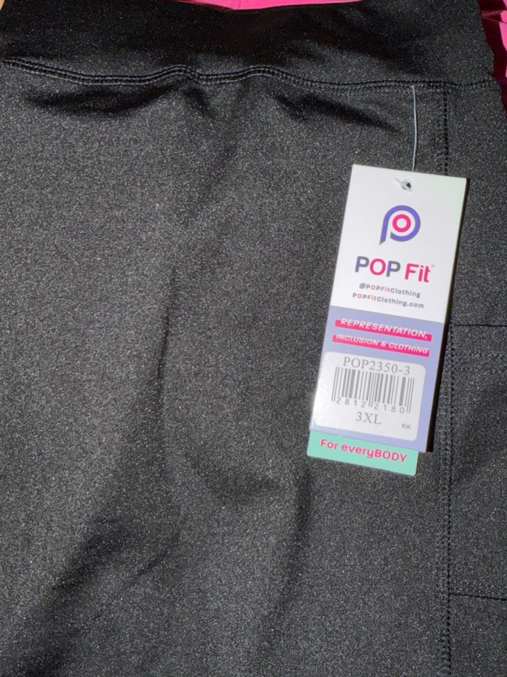 POP Fit Men's Black Jogger Pants with Tag - 3XL